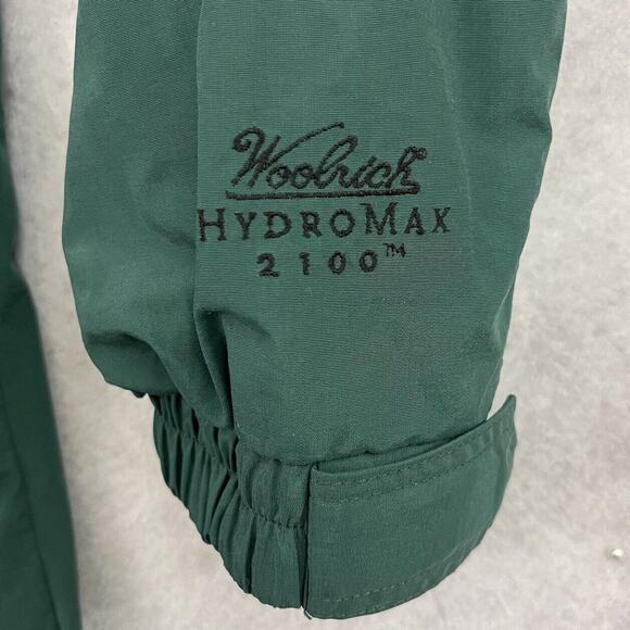 WOOLRICH Jacket Mens Medium Windbreaker Parka Spruce Green Hooded Drawstring - Picture 11 of 16